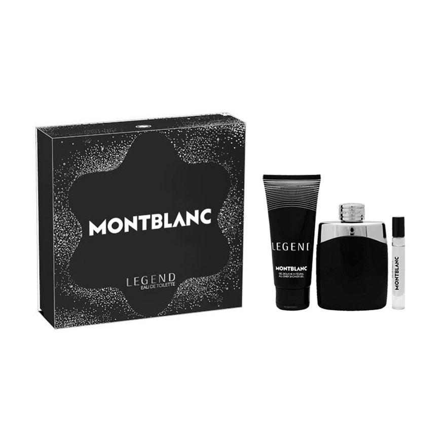 Парфумований набір чоловічий Montblanc Legend (туалетна вода, 100 мл + гель для душу, 100 мл + туалетна вода, 7.5 мл)